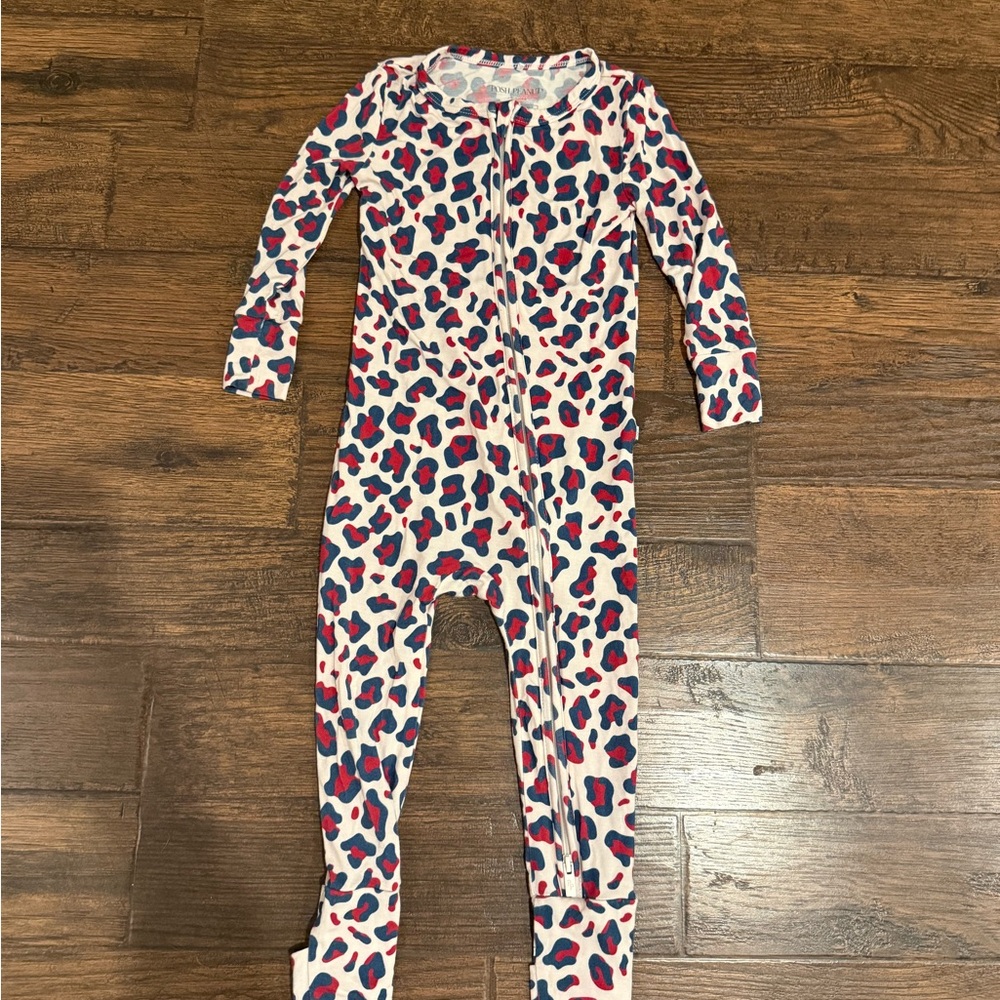 Posh Peanut Leopard Print Kids One Piece Pajama